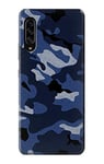 Navy Blue Camo Camouflage Case Cover For Samsung Galaxy A90 5G