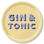 Gin &amp; Tonic bricka Ø 39 cm - cream