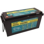 E&J Litiumbatteri 12V 200Ah m/ värme & Bluetooth