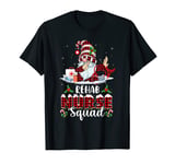 Rehab Nurse Squad Gnome Christmas Plaid Nursing Stethoscope T-Shirt