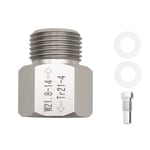 TR21-4 to W21.8-14 Soda Cylinder Adapter Converter for Home Brew Beer Keg/Aquarium Fish CO2 Cylinder Tank fit for SodaStream (Silver)