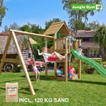 Jungle Gym Lektorn Cubby Komplett Inkl Swing Modul X'tra, 120 kg Sand och Rutschkana lektorn komplett inkl. sand grön rutschkana 804-269SXSG