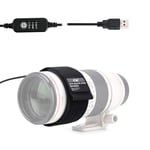 KIWIFOTOS Lens Heater Evening Dew Remover USB Warmer Strip for Nikon Sony Olympus Sigma Fujifilm Lens Telescopes Condensation Prevention 3.15"- 4.3"