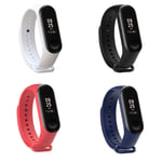 KOMI Watch Strap compatible with Xiaomi mi Band 4 / mi band 3, Women Men Silicone Fitness Sports Replacement Band(4pcs)