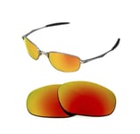 NEW POLARIZED CUSTOM FIRE RED LENS FOR OAKLEY BIG SQUARE WIRE SUNGLASSES