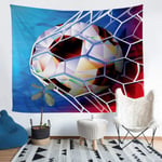 Football Tapestry Sports Theme Tapestry Wall Hanging for Kids Boys Girls 3D Soccer Ball Player Decor Wall Tapestry Cool Football Net Wall Art for Bedroom Living Room,Medium 51x59 Inch