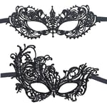 Dam Sexig Maskerad Spetsmask Halloween Maskeradfest Halvmask 2 stycken