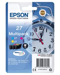 EPSON T270540 3 PACK Alarm Clocks Ink Cartridge for WF-3620DWF Series, Yellow/Ma