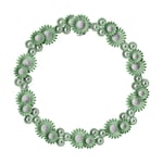 Georg Jensen DAISY Halsband SILVER VIVID GREEN ENAMEL ML