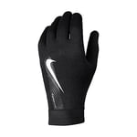 Nike Unisex Soccer Gloves Academy Therma-Fit, Black/Black/White, DQ6071-010, L
