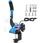64 Bit Frein à main PC USB, Mettre à jour le frein à main Sim Racing Games pour lo gitech G25 G27 g29 T500 t300 Thrust Master Fanatecosw Dirt rally, Câble en nylon 2m/ressort renforcé/Bleu + pince