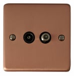 G&H CRG38B Standard Plate Rose Gold 1 Gang TV Coax & Satellite Socket Point