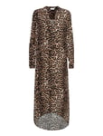 Dress In Leopard Print Maxiklänning Festklänning Brown Coster Copenhagen
