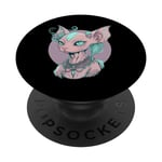 Pastel Goth Sphynx Chat Gothique Occulte Menhera Anime Chat PopSockets PopGrip Interchangeable