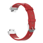 Fitbit Inspire HR/Fitbit Inspire - Læder rem med metalspænde - Rød