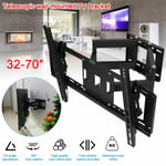 Double Arms TV Wall Bracket Mount Tilt & Swivel for 32 40 42 46 50 55 60 70" UK