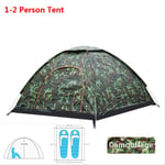BAJIE tent Automatic Pop Up Hiking Camping Tent 1 2 3 4 Person Multiple Models Outdoor Family Easy Open Camp Tents Ultralight Instant Shade Camouflage1-2 Man
