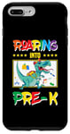 Coque pour iPhone 7 Plus/8 Plus Roaring Into Pre-K Dinosaur Back To School Sac à dos T-Rex