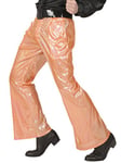 WIDMANN Pantalon à Paillettes holographiques XL – Costume Orange Extra Large pour déguisement Travolta Night Fever des années 70