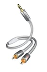In-akustik Premium II 3.5 mm Jack Plug to 2x RCA Male 1.5 m White