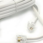 Rj11 Adsl Cable Bt Broadband Modem Dsl/phone (rj-11) Router Lead 2m To 25m White