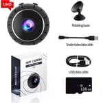 Caméra de surveillance IP WiFi X10 4K HD 1080p,petit enregistreur vidéo sans fil avec vision nocturne,détection de mouvement pour animaux de compagnie et bébés - Type with128G memory card