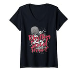 Womens Poetry Slam Poet Rhythm in soul, poetry in heart V-Neck T-Shirt