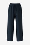 Selected FEMME - Byxor slfViva-Gulia HW Long Linen Pant - Blå
