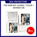 5 Pcs - Manchon De Protection Pour Jeu Boy Classic Color Advance, Boîtier En Plastique Transparent, Sur Mesure, Version Non Japonaise