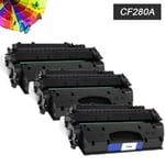 Cartouche compatible - 3x CF280A Compatible cartouche Toner pour HP LaserJet Pro 400 M401dn