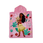 Disney Princess Ariel Moana Poncho Swimming Hooded Towel Pink Robe 115cm x 50cm