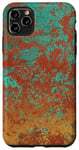 iPhone 11 Pro Max Turquoise Orange Brown Teal Modern Abstract Art Decorative Case