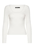 Gina Tricot Squareneck Knitted Top Vit