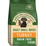 7.5kg James Wellbeloved Small Breed Adult Complete Dry Dog Food Turkey & Veg