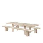 HEM - Max Table + Benches 300 cm - Ash - Matbord