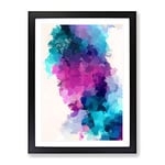 Beyond The Sky Abstract Framed Print for Living Room Bedroom Home Office Décor, Wall Art Picture Ready to Hang, Black A2 Frame (62 x 45 cm)