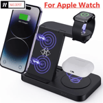 4 in1 Wireless Fast Charger Stand for iPhone Samsung Fast Charging Station Dock