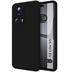 Tumundosmartphone Silicone Liquid Ultra Soft Case for Xiaomi 13 Lite 5G Colour Black
