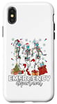 Coque pour iPhone X/XS Infirmière à bascule pour le service d'urgence de Noël