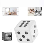 Inmindboom Dice Mini Hidden Spy Camera, Full 1080p Portable Small HD Nanny Cam with Night Vision and Motion Detection, Covert Security Camera House for Home and Office (White)