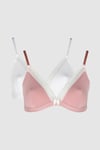 2 Pack Cotton Crop Bra