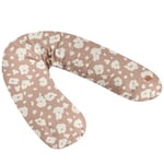 BEABA, Big Flopsy, Coussin d'allaitement/Grossesse, Oreiller Maternité, Multifonctions, Convient pour Dormir/Allaiter, Soutien, Détente et Confort Optimal, Fleur de Coton, Oekotex, Savannah Bloom