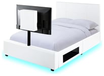 XR Living Ava Kingsize TV Bed Frame - White
