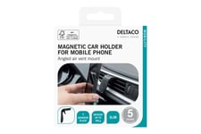 DELTACO ARM-C104 - bilholder for mobiltelefon - magnetisk, vinklet, tynd