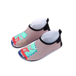 15.5cm Water Shoes Outdoor Beach Barefoot Shoes Cartoon Dinosaur Driving Pattern Swimming Aqua Socks Quick Dry Barefoot Shoes Surfing Yoga Accessory Grey 1pair