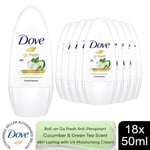 Dove Roll-On Deo Go Fresh 48H Long Lasting Fragrance Anti-Perspirant 50ml, 18pk