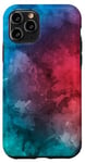 Coque pour iPhone 11 Pro Corail, turquoise, rouge, bleu dégradé