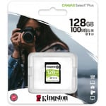 Kingston 128 Gt SD Canvas Select Plus UHSI Speed Class 1 (U3) hukommelseskort