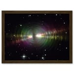 Artery8 Hubble Space Telescope Image Rainbow Image Of The Egg Nebula Light Ripples Reflecting On The Dying Star's Dust Shells Artwork Framed A3 Wall Art Print