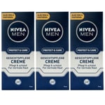 Nivea Men Protect & Care Facial Care Cream 3 X 75ml With Aloe Vera